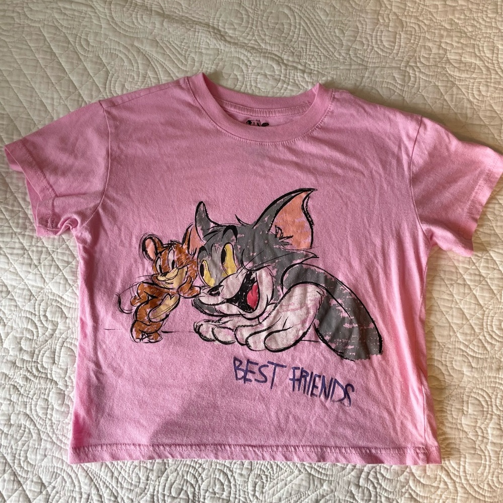 Pink Tom and Jerry Kids T-Shirt